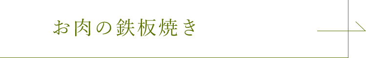 お肉の鉄板焼き