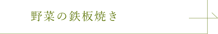 野菜の鉄板焼き